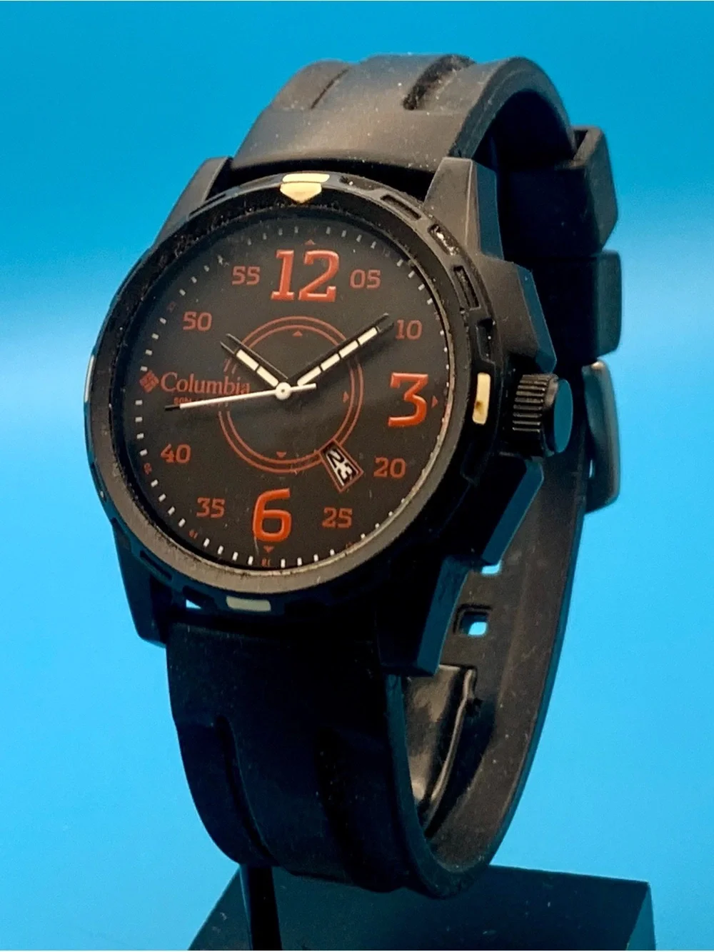 COLUMBIA CA800 Men’s Military Field Wristwatch St Steel Case Date Works New Batt